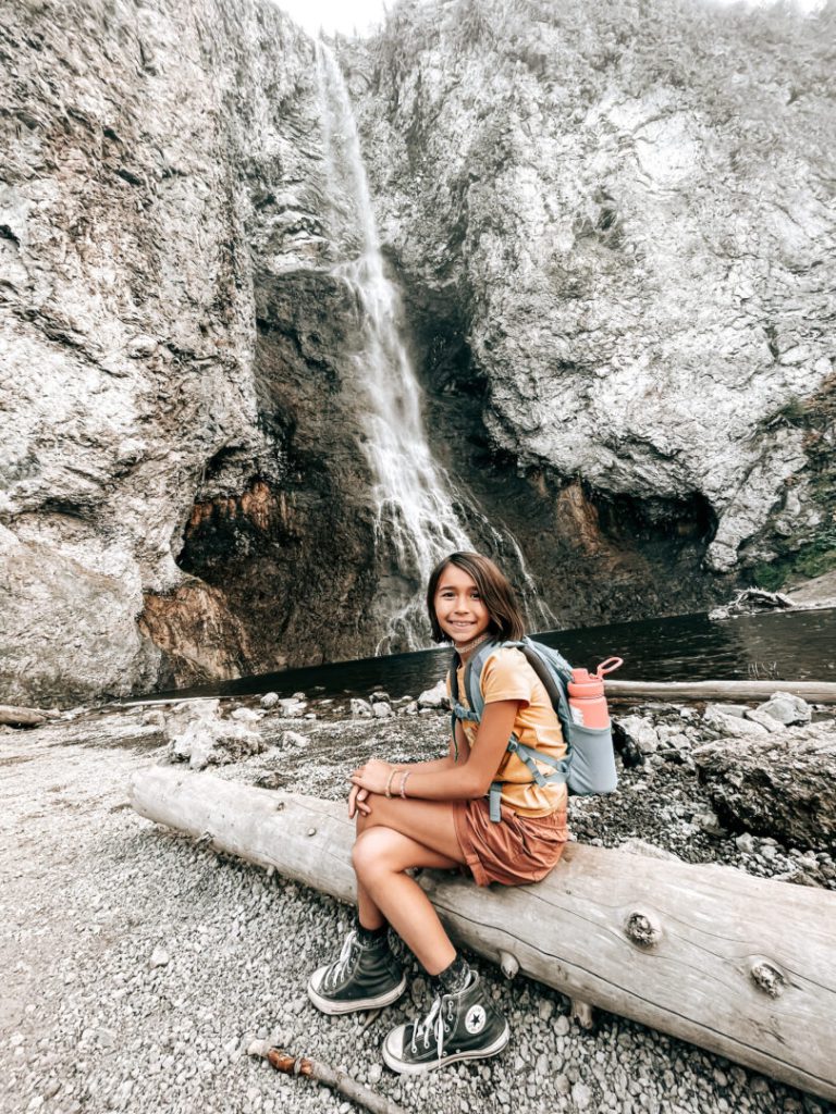 FLittle girl enjoying Yellowstone National Park