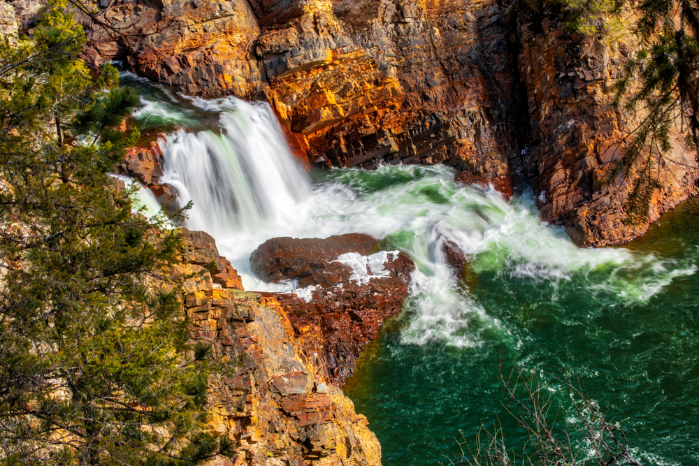 Moyie waterfalls on Spring day